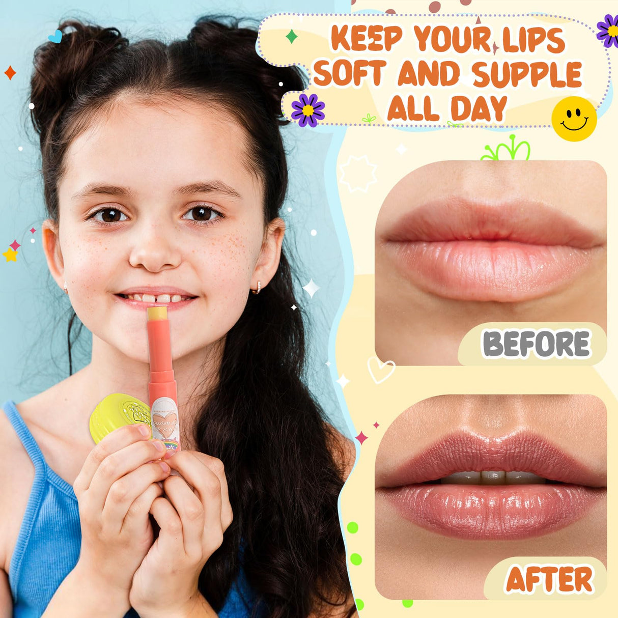 JCOOS DIY Lip Balm Making Kit - Kids Crafts, Make Your Own Lip Gloss, Beeswax & Shea Butter, Moisturizing Tubes Jcoos