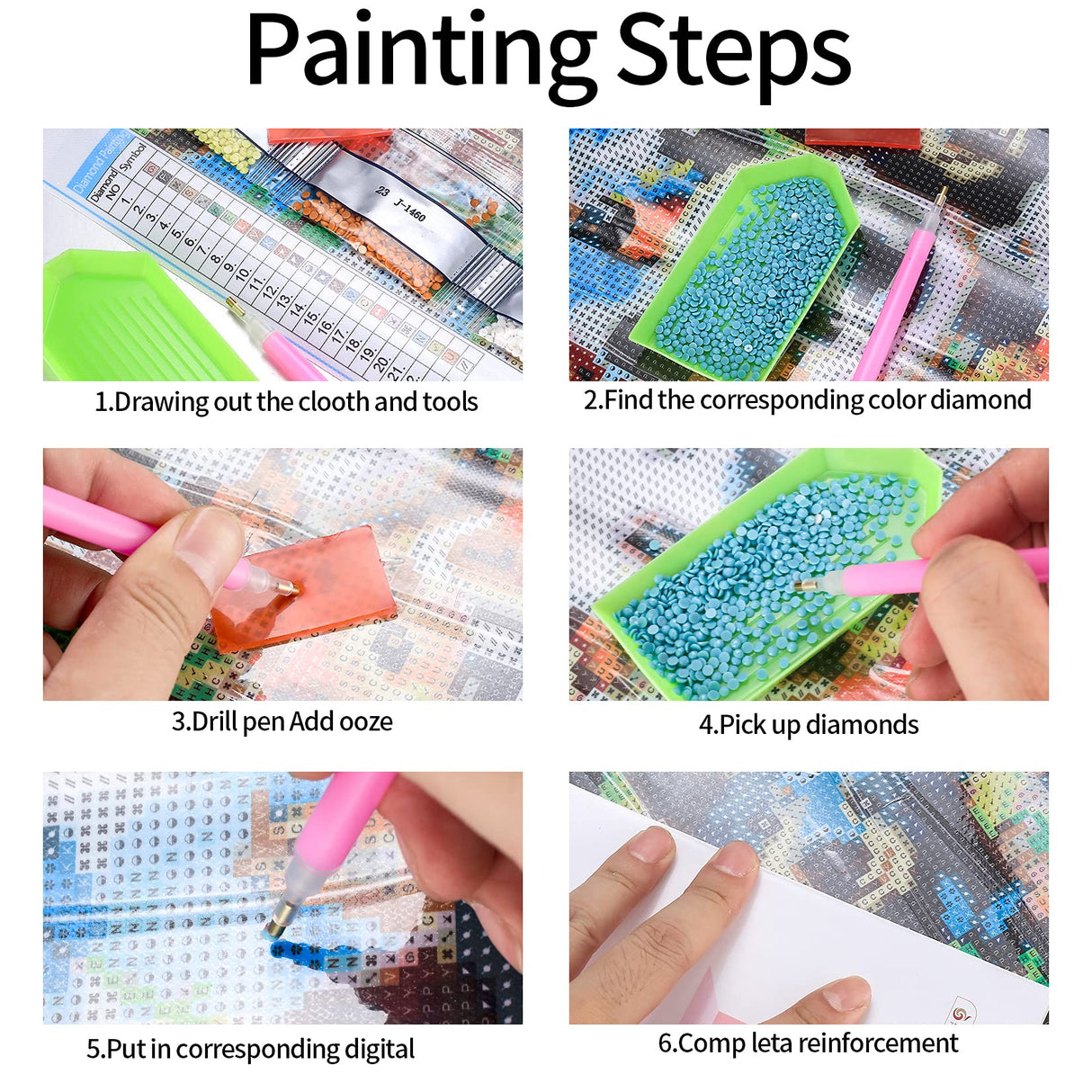 DIY 5D Diamond Art Painting Kit Cartoon Cross Stitch Diamond Art Painting Picture Kit Canvas Diamond Rhinestone Crystal Cross Stitch Embroidery Picture Adult Home Decor Wall Decor -pink castle HexinYigjly