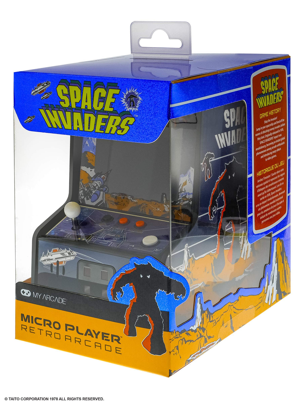 My Arcade Space Invaders Micro Player: Mini Arcade Machine Video Game, Fully Playable, 6.75" Collectible Premium Edition My Arcade