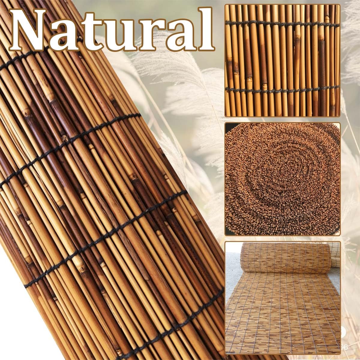 Generic Bamboo Fence Rolls 1 feet to 6 feet high,Bamboo Screen Fencing,Bamboo Fencing Privacy Bamboo Screening for Outdoor,Patio WoodArtSupply