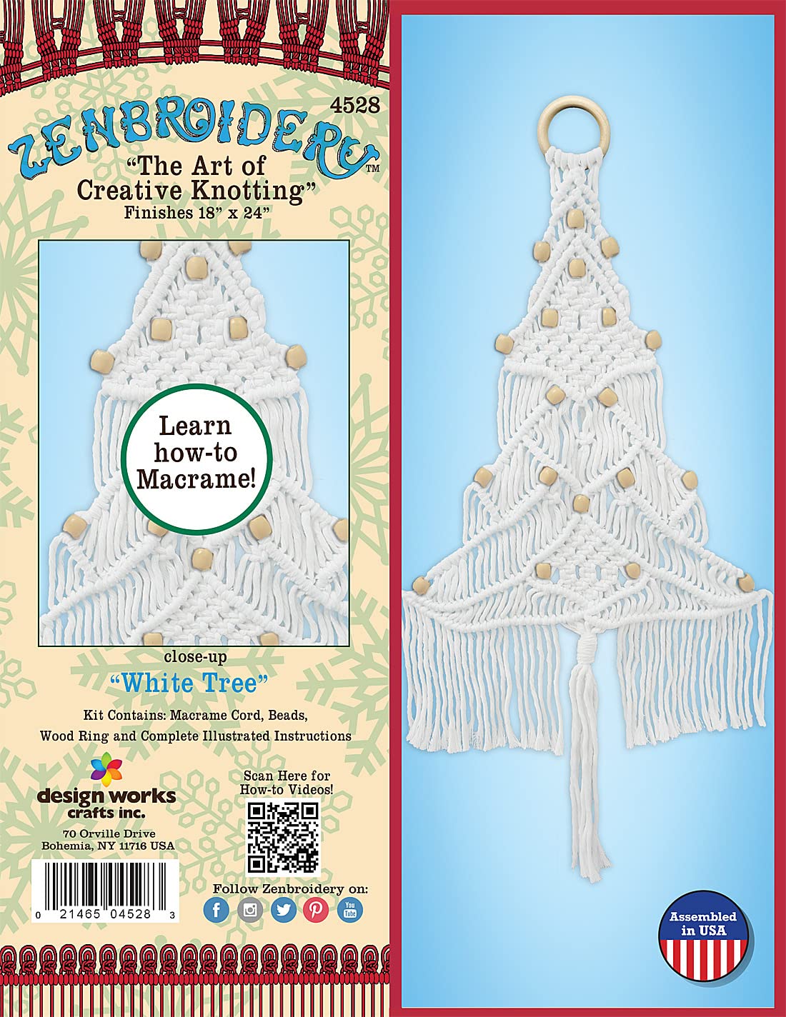 Design Works Crafts White Tree Macrame Kit DesignWorks Ink