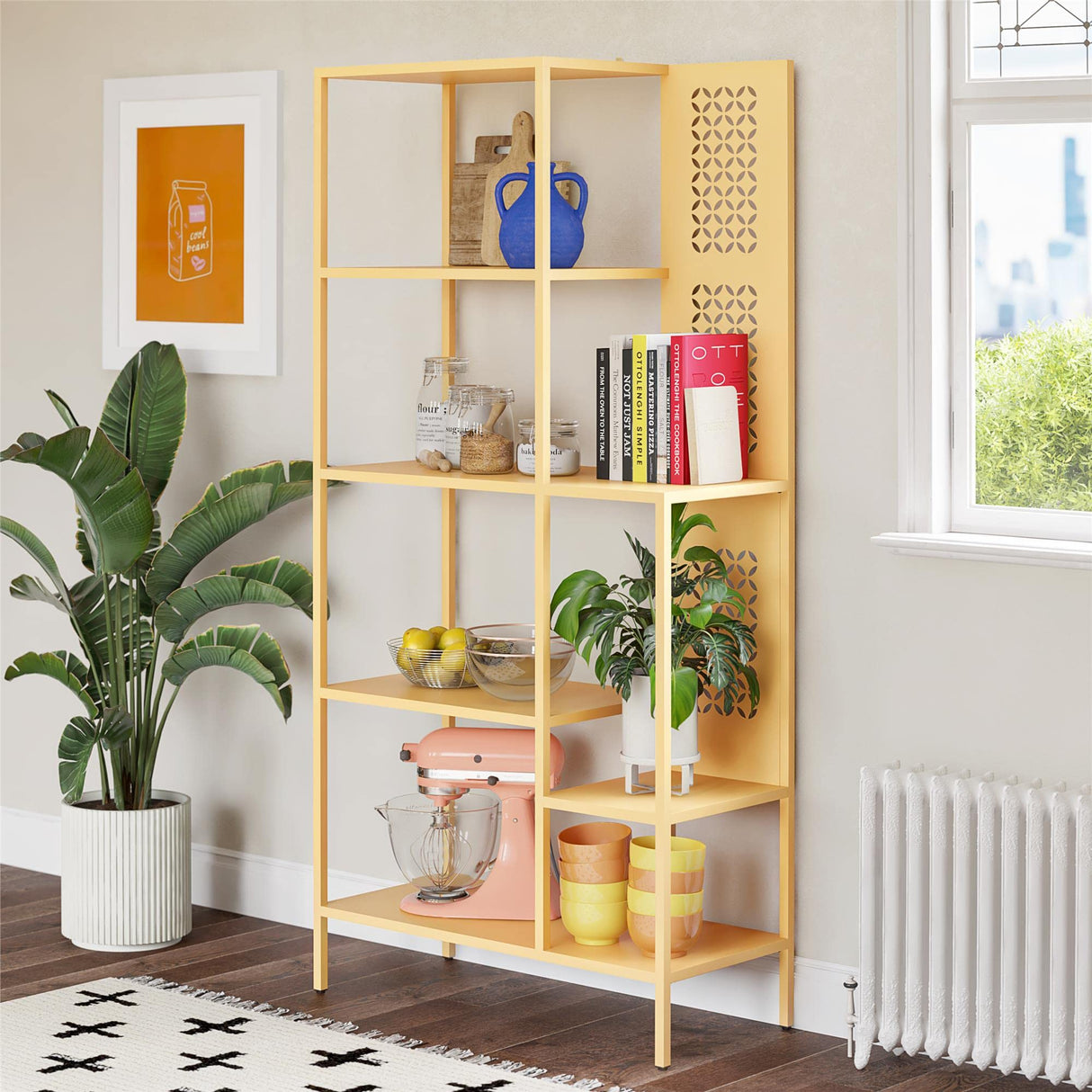 Mr. Kate Annie Metal Bookcase, Sunny Yellow Mr. Kate