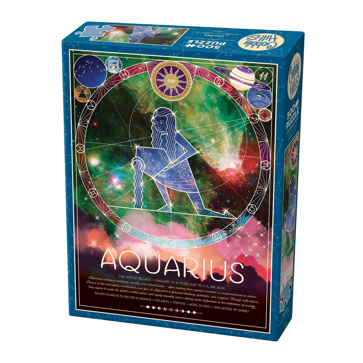 Cobble Hill 500 Piece Zodiac Puzzle - Aquarius - Sample Poster Included Cobble Hill Puzzle Company Ltd.