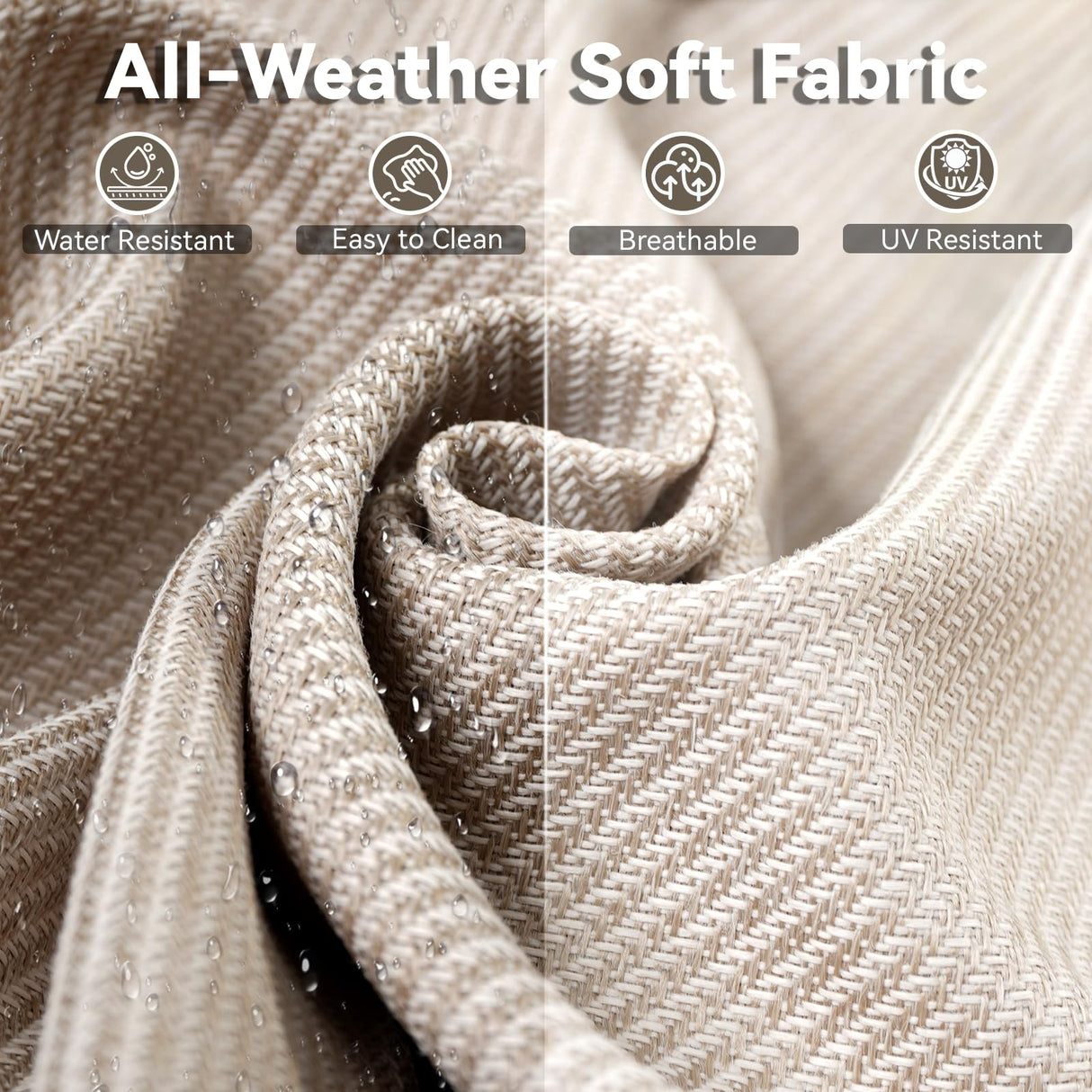 AMCLOBA 10 Piece Patio Furniture Set-High Back Outdoor Furniture Set Sectional Sofa with Wicker Swivel Patio Chairs,Comfy Cushions Ottomans for Porch Balcony Patio Deck Grey/Beige AMCLOBA