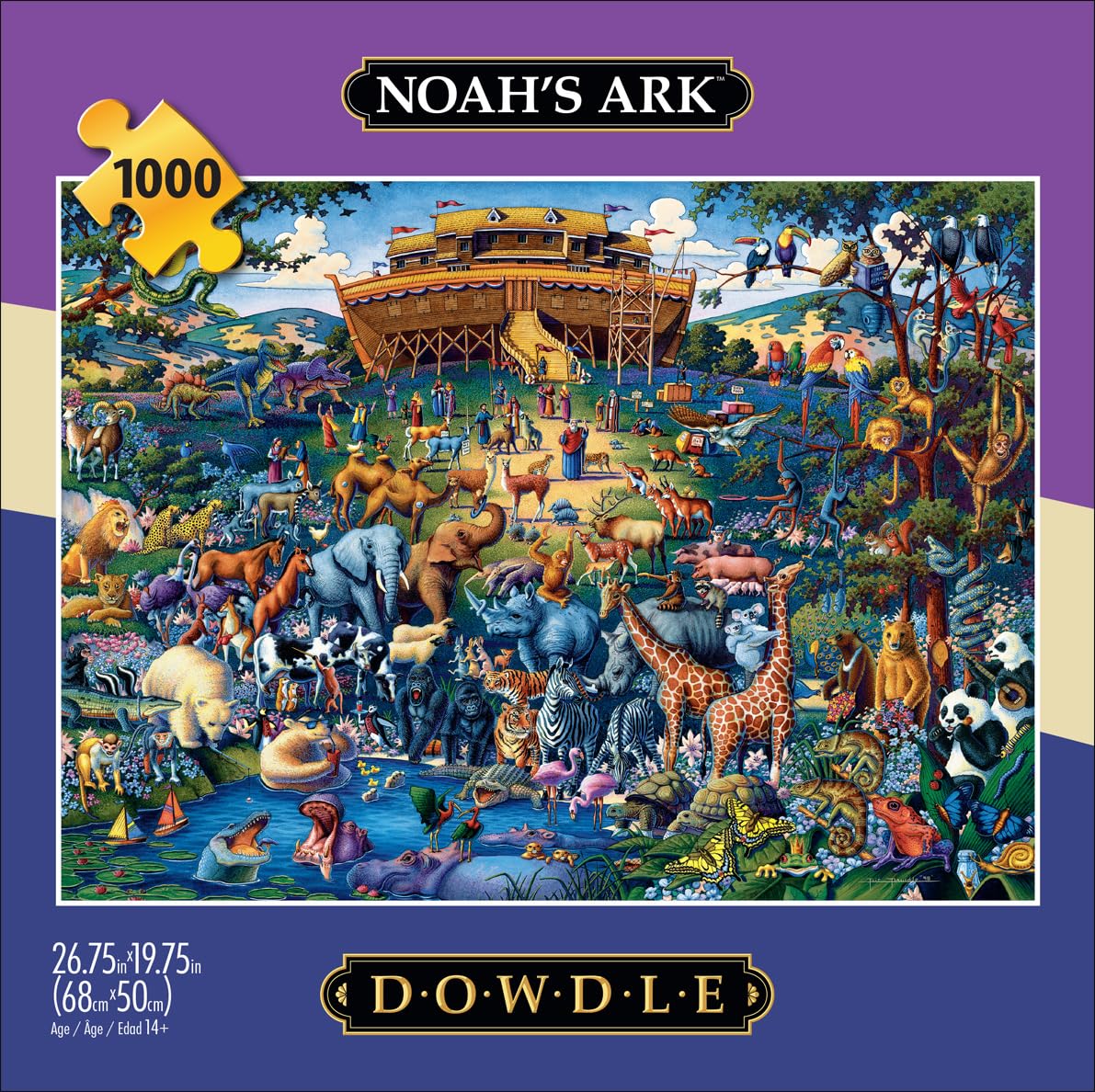 Buffalo Games - Dowdle - Noah's Ark - 1000 Piece Jigsaw Puzzle for Adults -Challenging Puzzle Perfect for Game Nights - Finished Size is 26.75 x 19.75 Buffalo Games