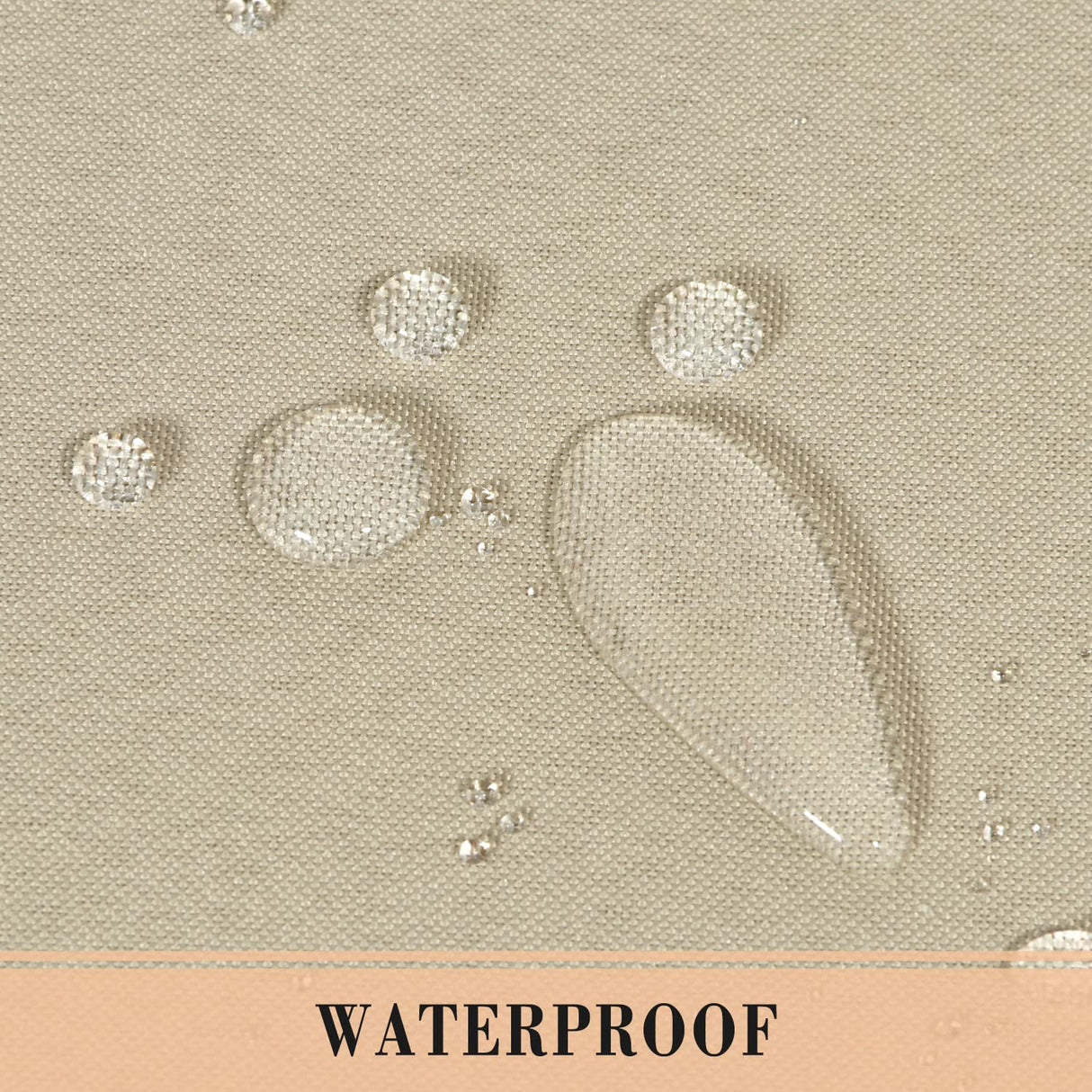 BONZER Outdoor Curtains for Patio Waterproof, Tab Top Weatherproof Outside Curtains for Porch, Pergola, Gazebo, Cabana, Pavilion, 1 Panel, 52x84 Inch, Beige BONZER