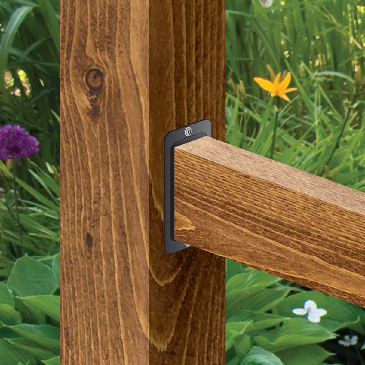 Nuvo Iron RH24B Steel 2" x 4" Rail Hanger Bracket, 1 Count (Pack of 1), Black Nuvo Iron