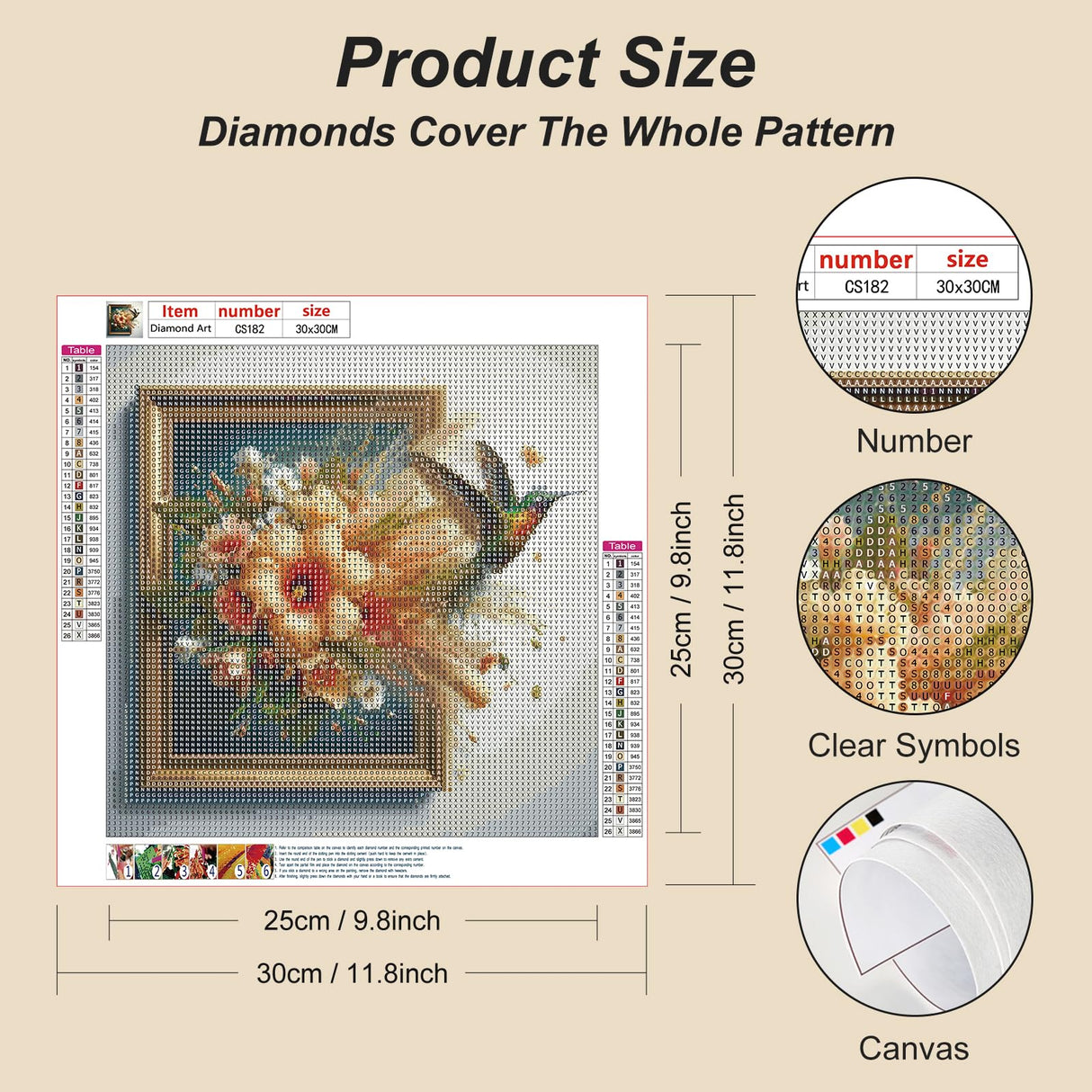 Acudotr Bird Diamond Painting Kits for Adults, 5D DIY Diamond Art Kits for Beginners, Full Drill Diamond Painting Kits for Home Wall Decor, 12x12 Inch Acudotr