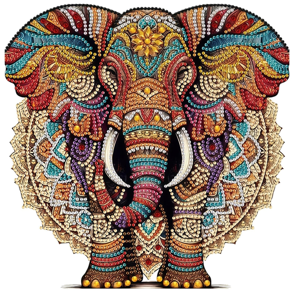JYXSJYYD 5D DIY Special Shape Diamond Art Kits for Adults,Elephant Diamond Paintings Kits for Beginners,Paint by Diamonds Special Shape Crystal Art Crafts,Home Wall Art Decor 11.8x11.8 in. JYXSJYYD