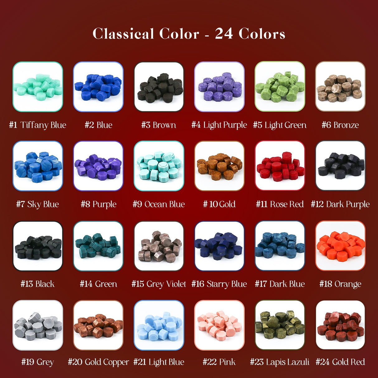 TRINIDa Wax Seal Kit, Premium Wax Seal Stamp Kit with 24 Colors 624 Pcs Beads, Metallic Pens, Warmer, Spoon and Tea Candles for Wedding Invitation, Letter Envelope, Gift Cards & DIY Crafts TRINIDa