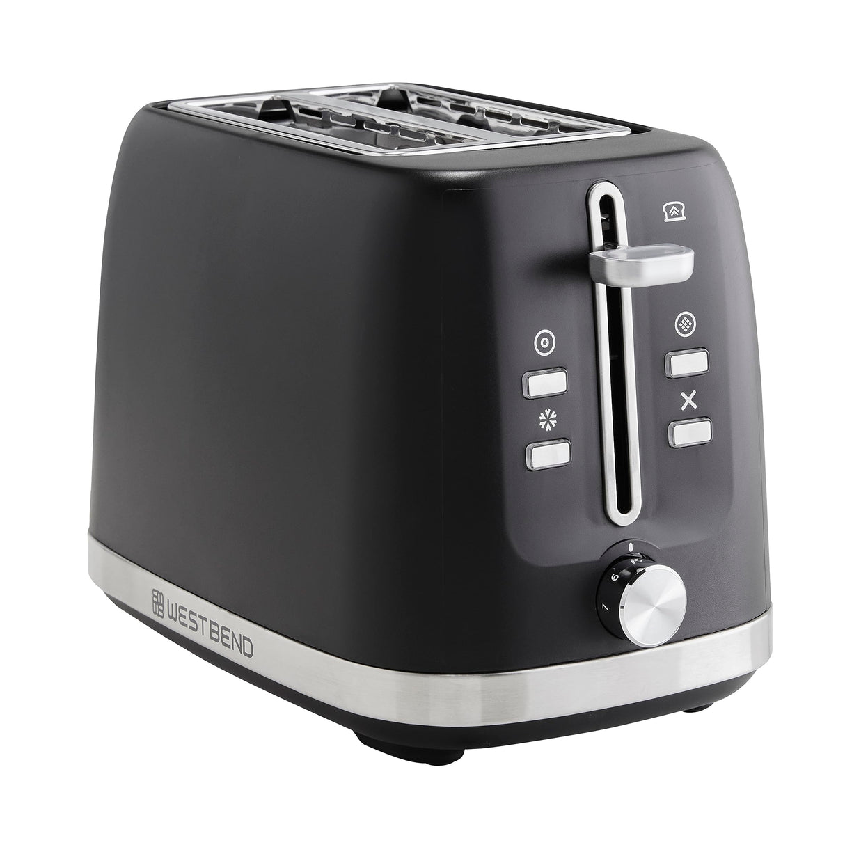 West Bend Toaster 2 Slice Extra-Wide and Deep Slots with 3 Functions and 7 Shade Settings Manual Lift Lever and Auto-Shut Off, 750-Watts, Black West Bend