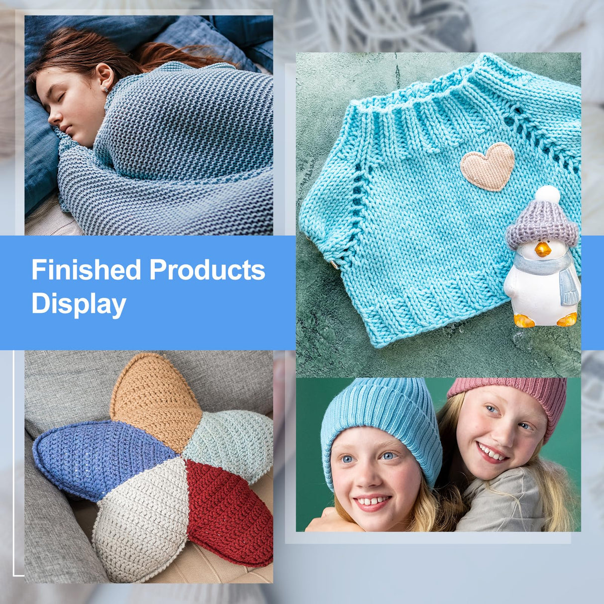 Katech Knitting Needles Set for Beginners, 9 Pairs Circular Knitting Needles Set and 22 Pcs Single Pointed Knitting Needle Set with Tote Bag Knitting Accessories Knit Supplies Katech