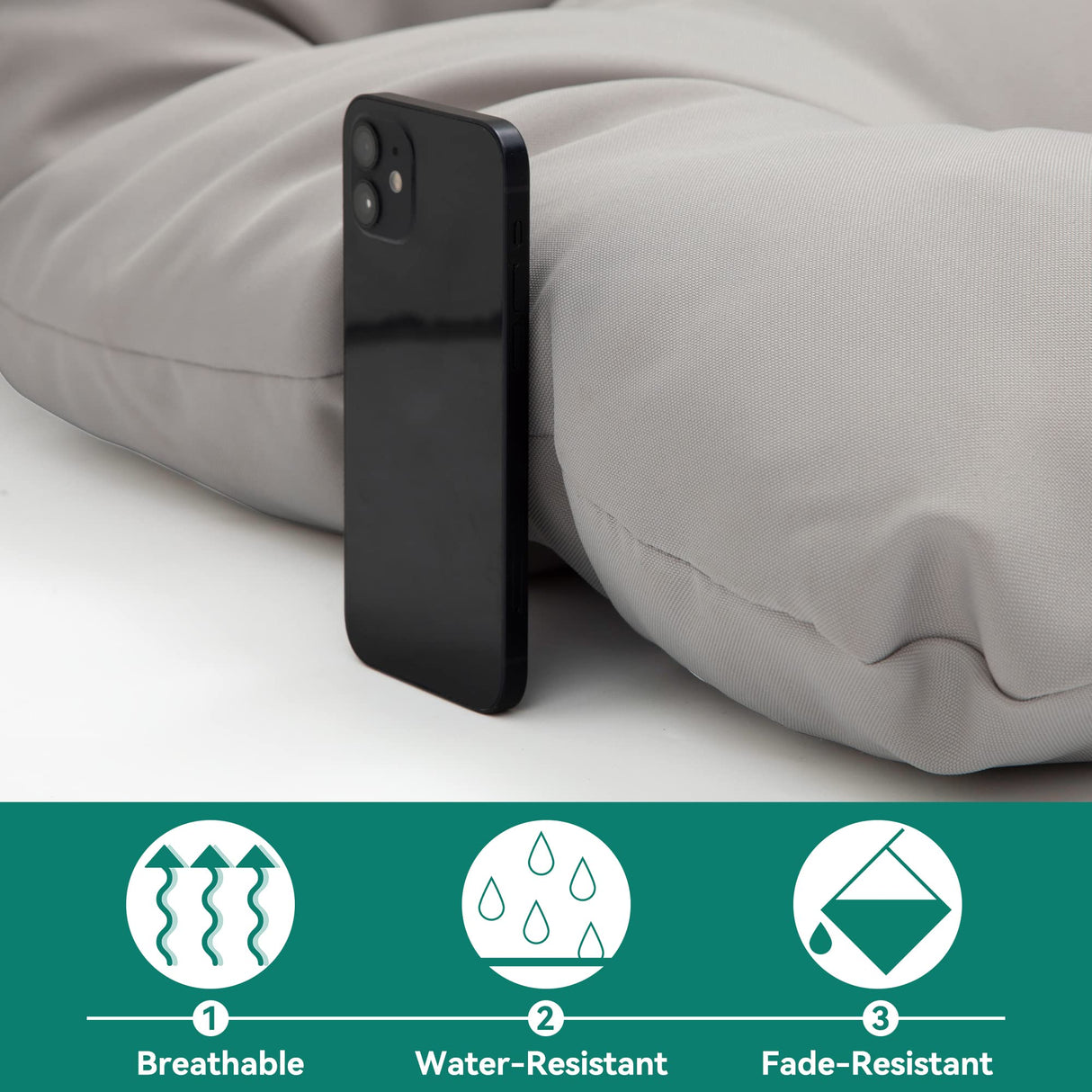 YITAHOME Hanging Egg Swing Chair Outdoor Wicker Hammock Chairs Indoor with Steel Stand UV Resistant Cushion 350lbs for Patio, Bedroom, Garden and Balcony, Gray YITAHOME