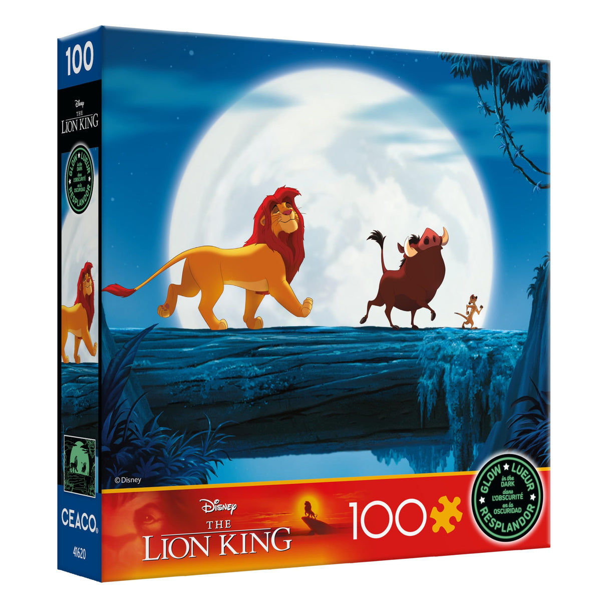 Ceaco - Disney - The Lion King - Glow in The Dark - 100 Piece Jigsaw Puzzle Ceaco