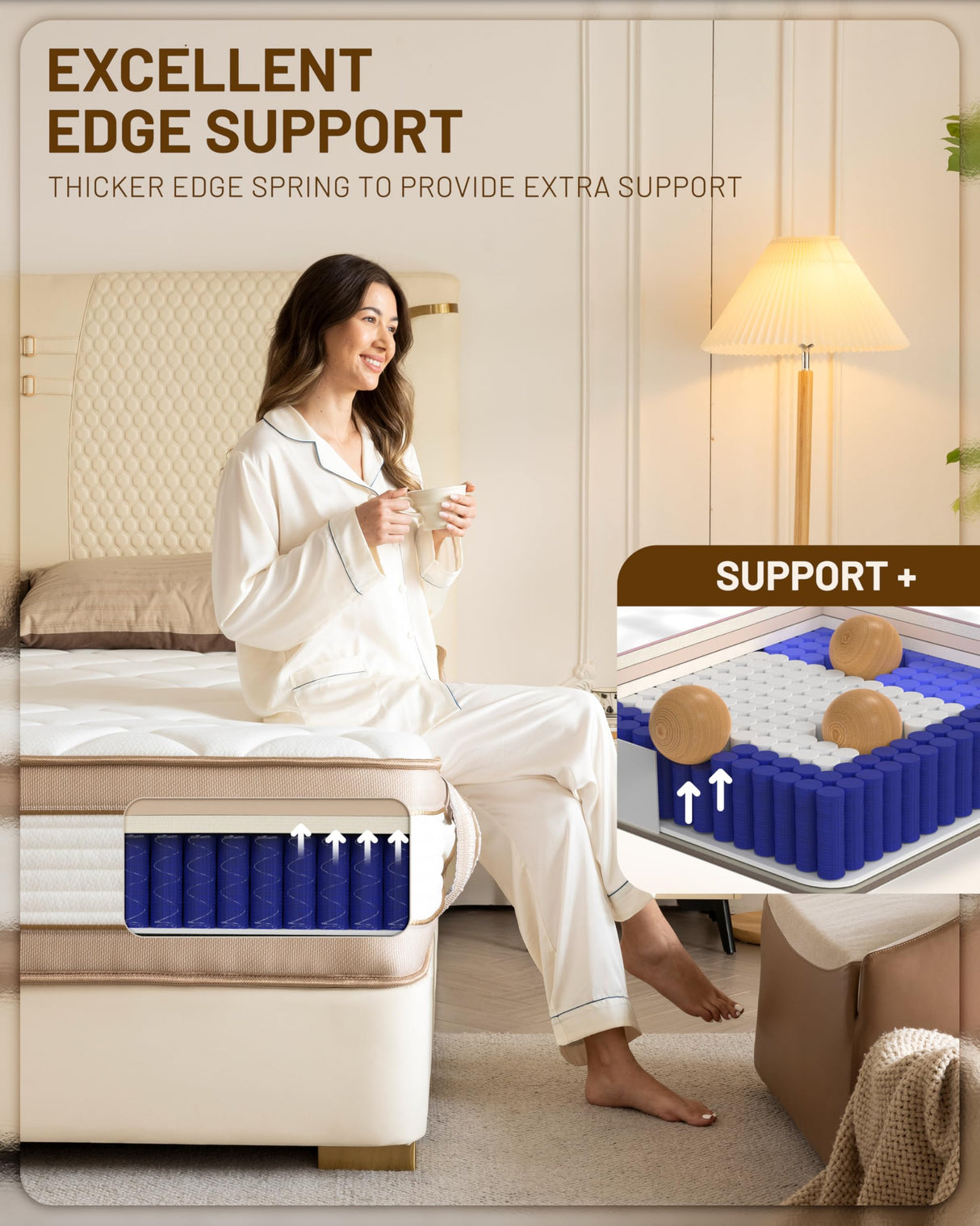 12 Inch Full Mattress, Hybrid Medium Firm Memory Foam Mattress with Innerspring, Reinforced Edge Support, Cooling Gel Pillow Top, Pressure Relief & Motion Isolation, Bed in a Box, Queen/King Size HASNINGA