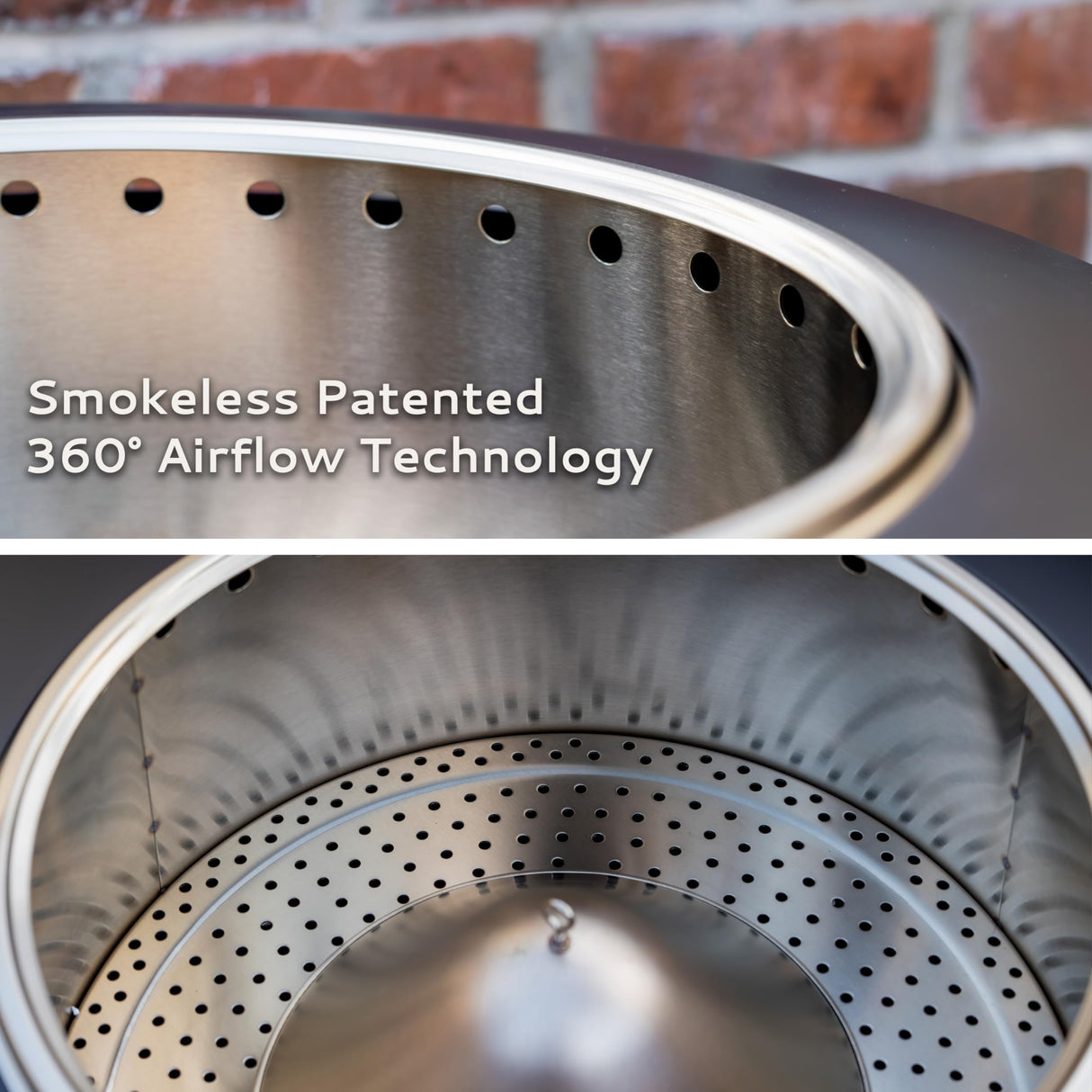 TIKI 25-Inch Smokeless Patio Fire Pit, Wood Burning with Removable Ash Pan & Weather-Resistant Cover, Modern Black Design – Ideal Outdoor Smokeless Fire Pit for Backyard & Patio TIKI