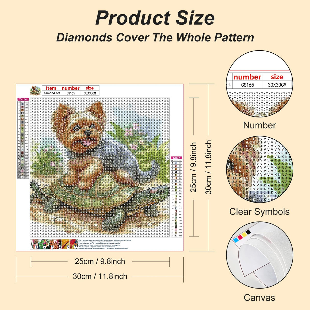 Acudotr Diamond Painting Kits for Adults, 5D DIY Diamond Art Kits for Beginners, Full Drill Diamond Painting Kits for Home Wall Decor, Dog, 12x12 Inch Acudotr