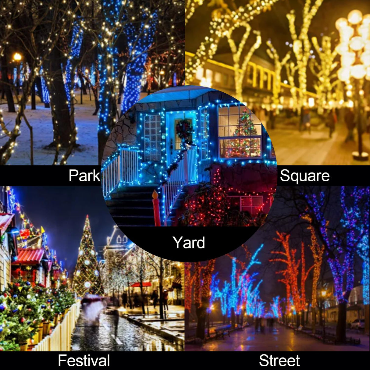 Trampoline Lights, LED Lights for 16Ft 14Ft 12Ft 10Ft, Jump Control 16 Color Change, Waterproof Battery Case Powered (for 16ft Trampoline) Blinngo - Sport