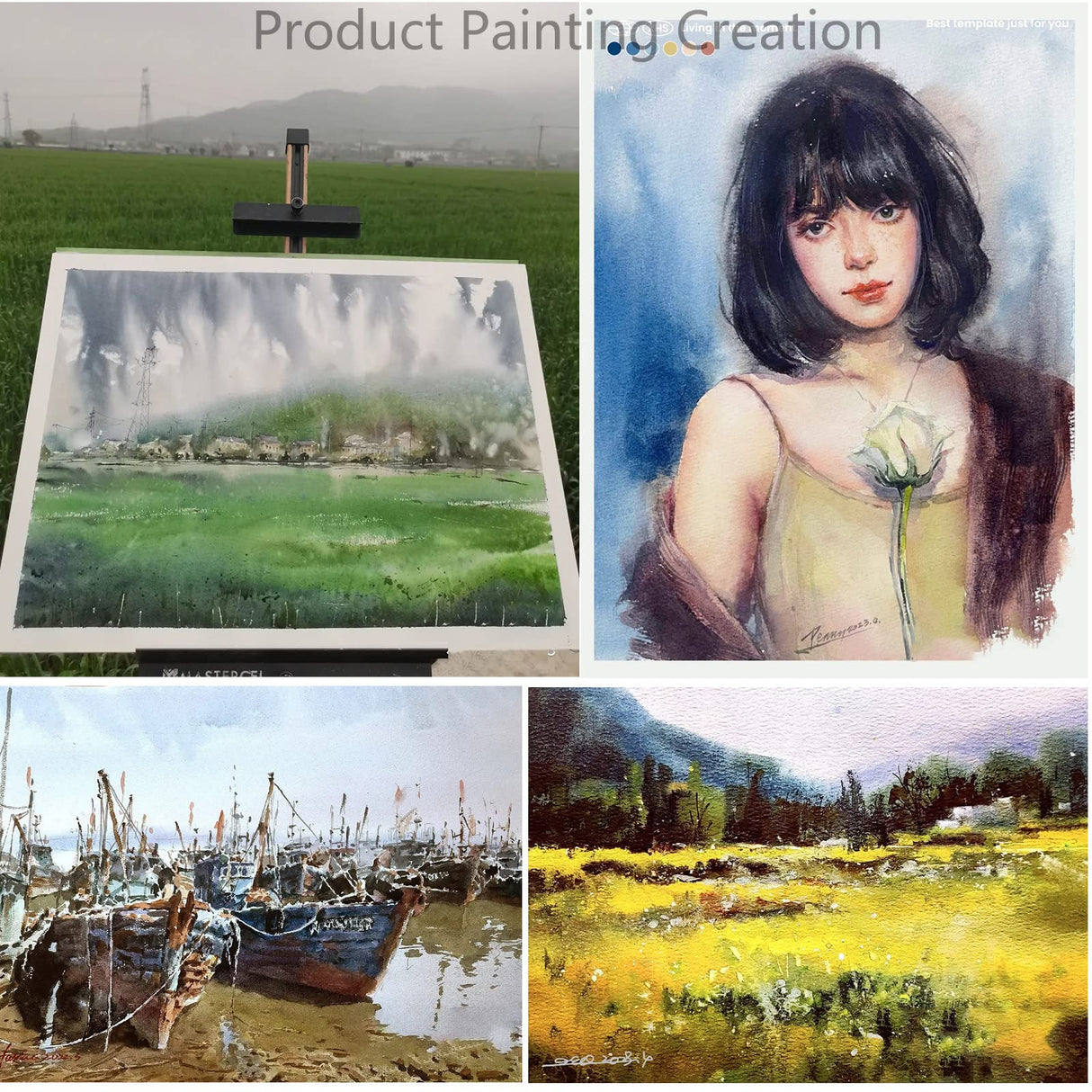 Non-Warping Watercolor Paper Block - 100% Cotton Paper,20 Sheets of 160lb/350gsm Cold Press Watercolor Art Supplies for Wet, Dry, and Mixed Media Painting - Premium Art Paper (7 x 5'') PaperPopular