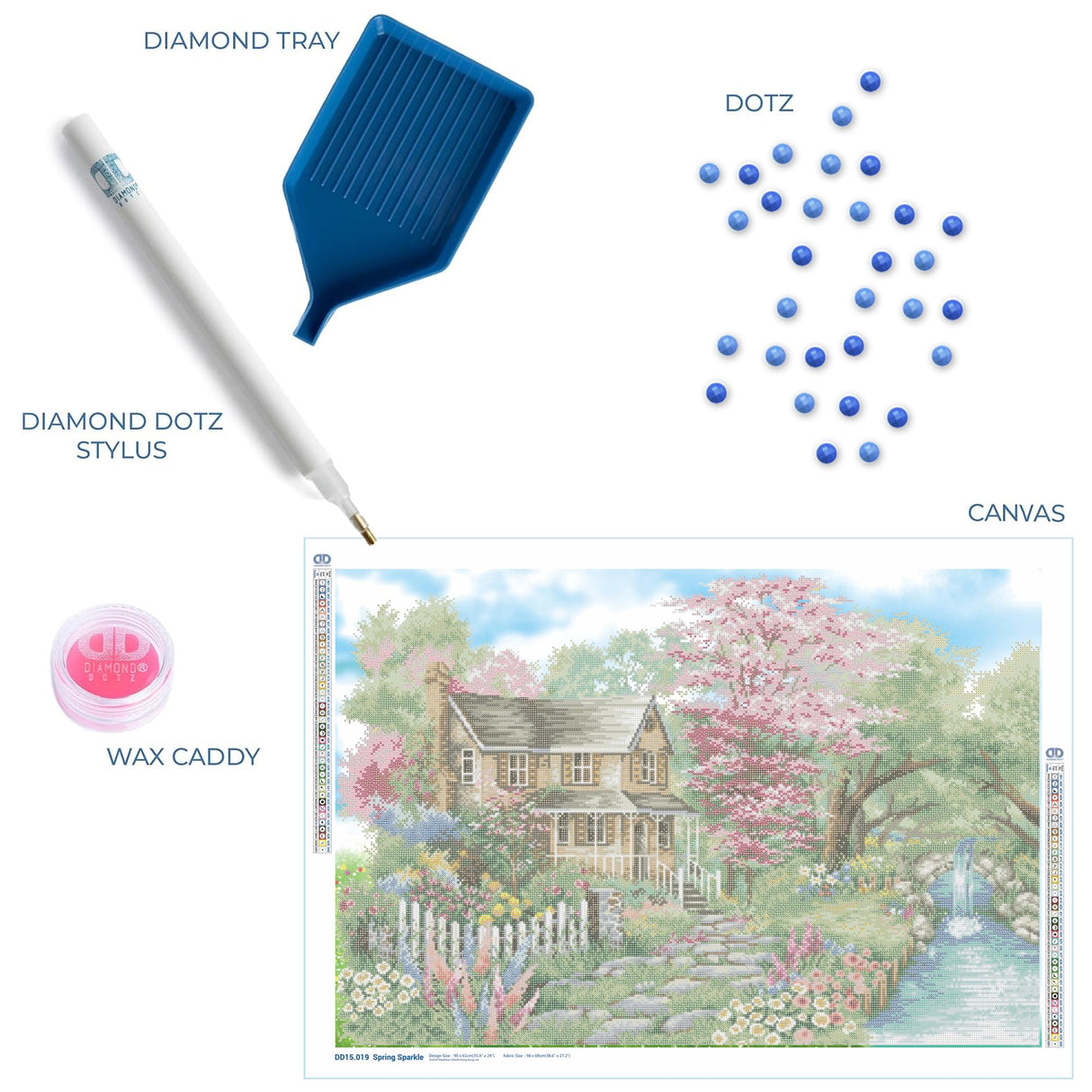 DIAMOND DOTZ Spring Sparkle Diamond Painting Kits for Adults - Diamond Art Kits a Relaxing Creative Craft Kit with Dotz Gems 35.4x24 DIAMOND DOTZ