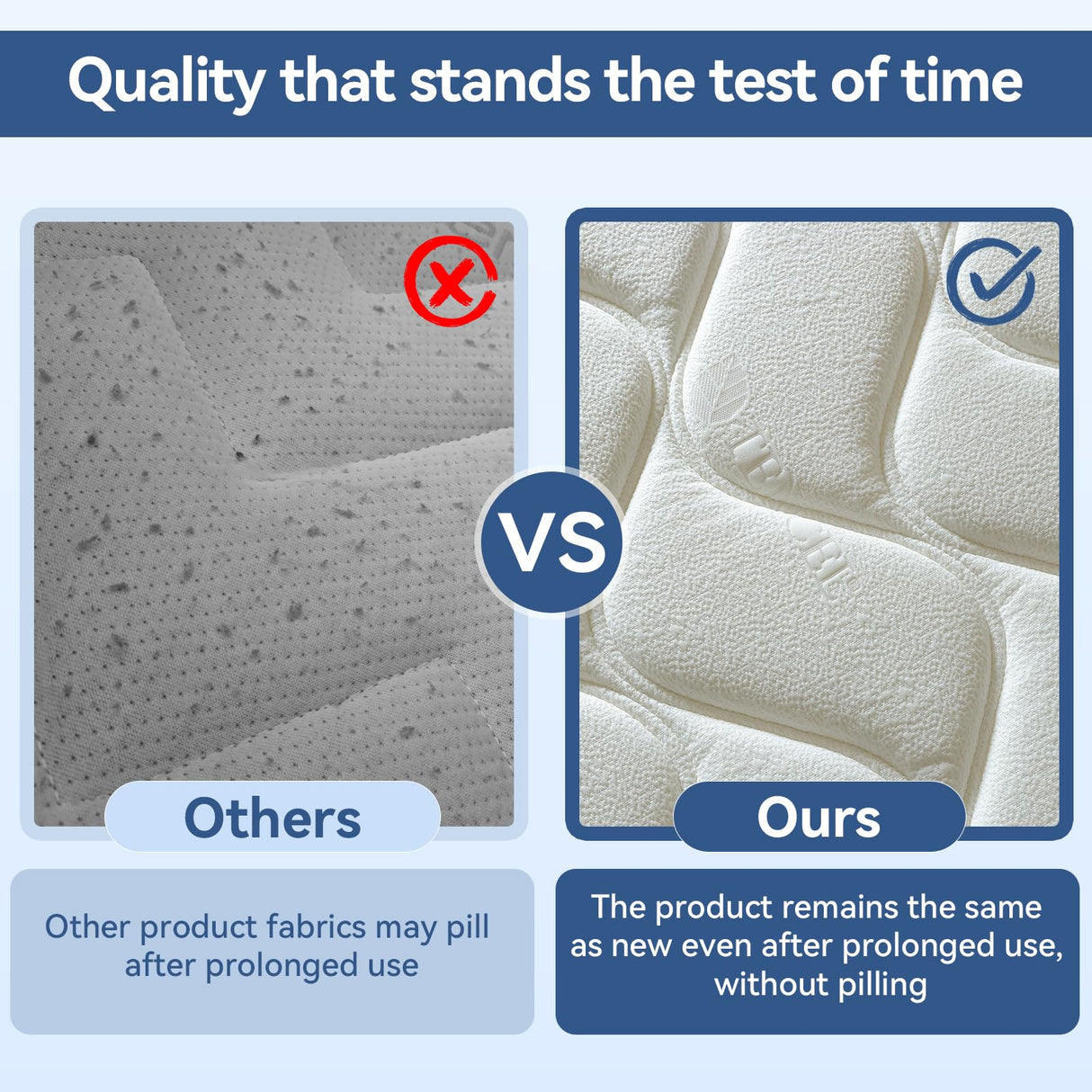 WUYOTRE Queen Size Mattress, 10 Inch Memory Foam Hybrid Mattress in a Box-Enhanced Support with Thicker Coils, CertiPUR-US Certified & Cooling Fabric - Back Pain Relief, Motion Isolation, Medium WUYOTRE