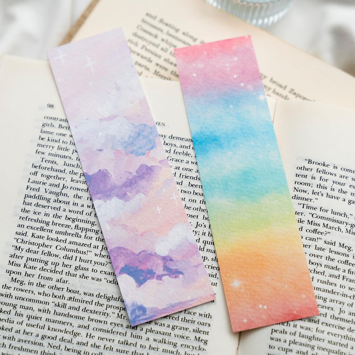 30 PCS Watercolor Paper Blank Bookmarks 1.9" x 7.8", White 140lb Heavyweight Watercolor Paper Cards Bulk for Kids Student Wet,Dry & Mixed Media LUFEEMGA