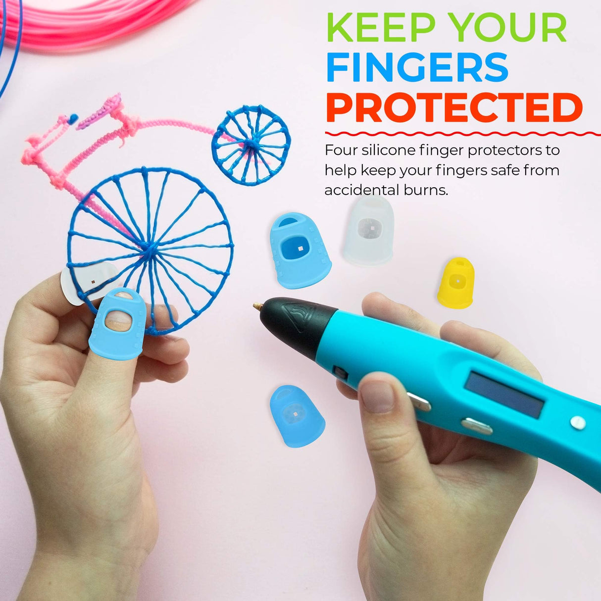 3D Pen Filament with Silicon Design Mat and Compatible Stencils Book with 11 Templates - 1.75mm PLA Plastic Refills - 110 Meter of Assorted Filament for 3D Drawing and Doodling 3Dmate