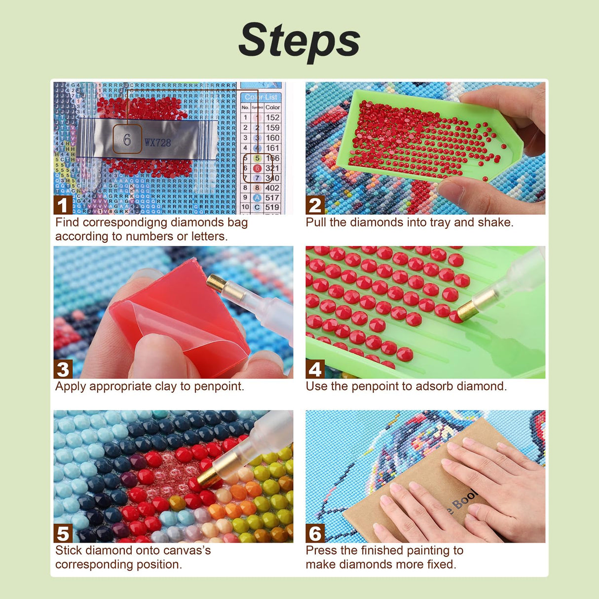 Stalente Diamond Painting Kits for Adults, 10 Pack 5D Diamond Art Kits for Beginners Round Full Drill Diamond Painting for Home Wall Decoration Gift 12×16inch, Natural Landscape Forest Stalente