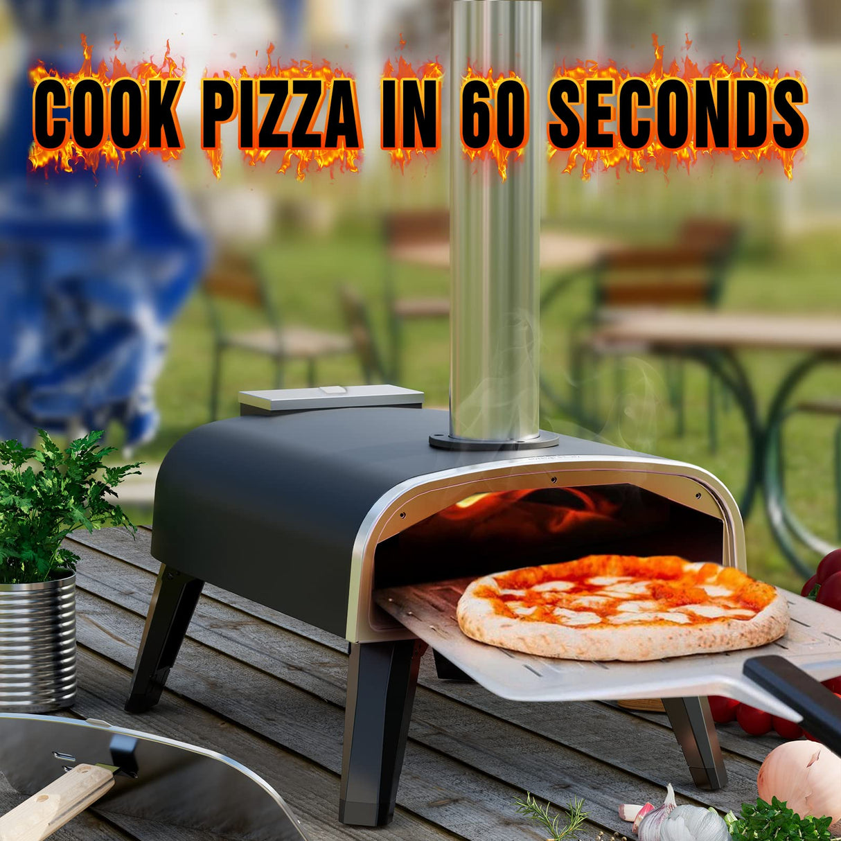 aidpiza Pizza Oven Outdoor 12" Wood Fired Pizza Ovens Pellet Pizza Stove for outside, Portable Stainless Steel Pizza Oven for Backyard Pizza Oven aidpiza
