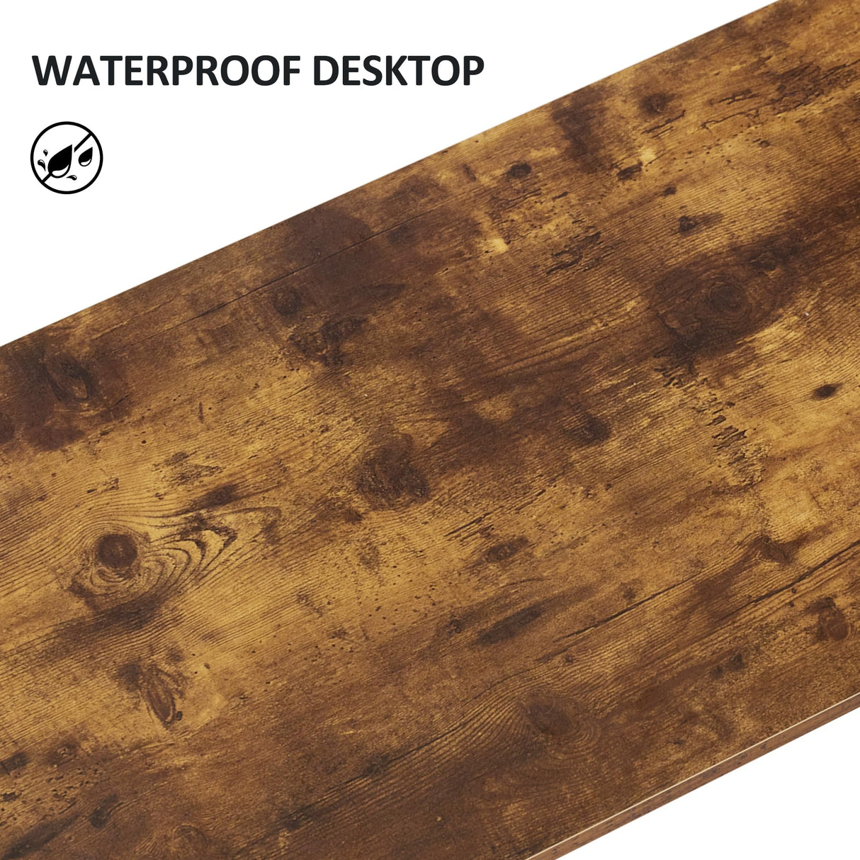 Need Wall Mounted Desk - Heavy Duty Folding Work Table Length 36" Width 20"/Small Space Hanging Desk Perfect Addition to Home/Office/Kitchen & Dining Room Rustic Brown AC15-9050FG-ND Need