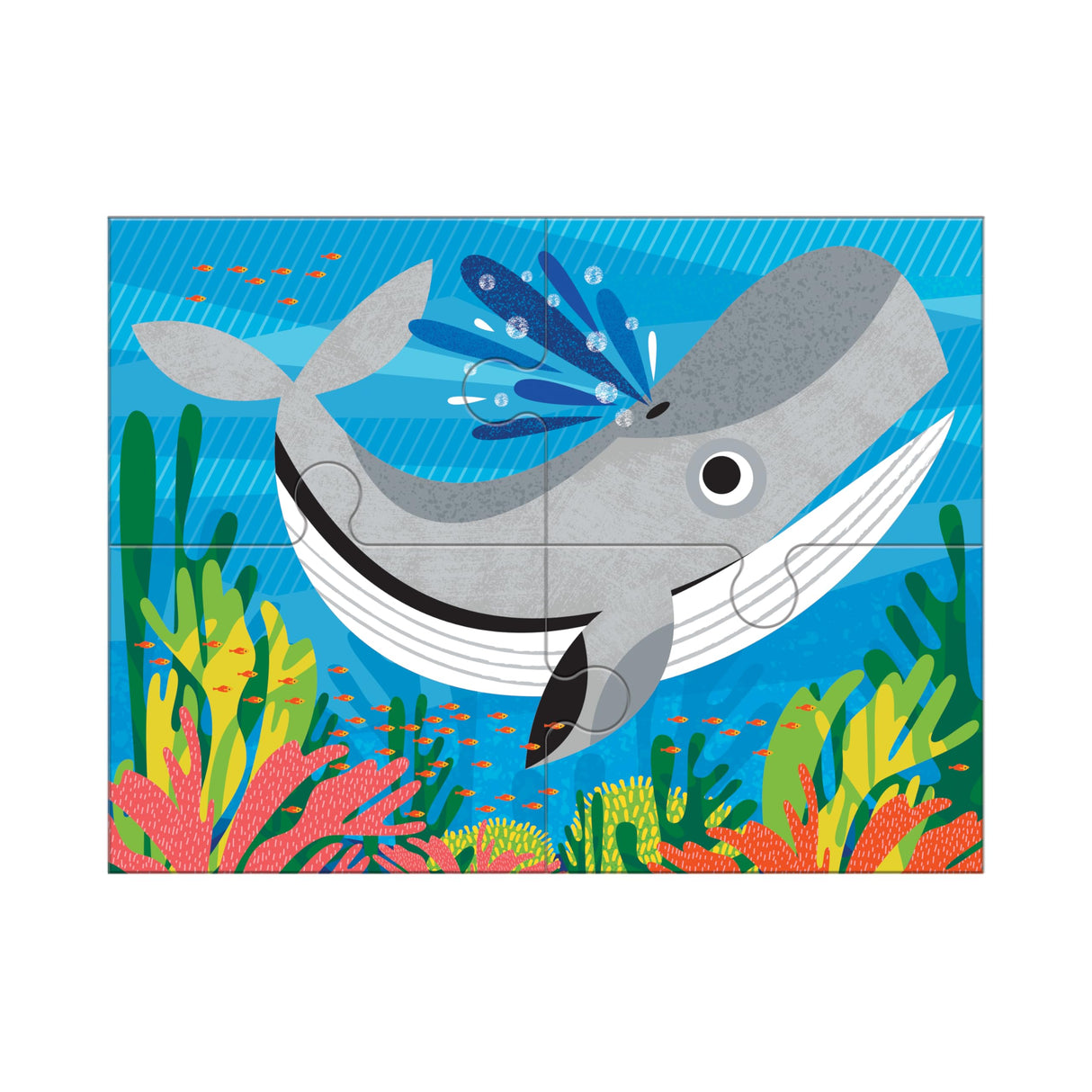 Mudpuppy Ocean Friends 4-in-a-Box Puzzle Set from Mudpuppy, Includes 4 Progressive Jigsaw Puzzles for Kids with 4-12 Pieces, Colorful Ocean Animal Illustrations, for Kids Ages 2+ Mudpuppy
