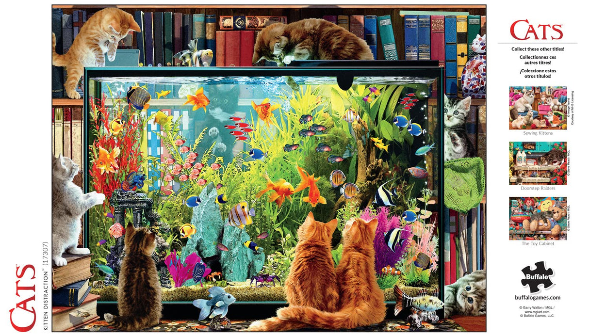 Buffalo Games - Garry Walton - Kitten Distraction - 750 Piece Jigsaw Puzzle for Adults Challenging Puzzle Perfect for Game Nights - Finished Size is 24.00 x 18.00 Buffalo Games