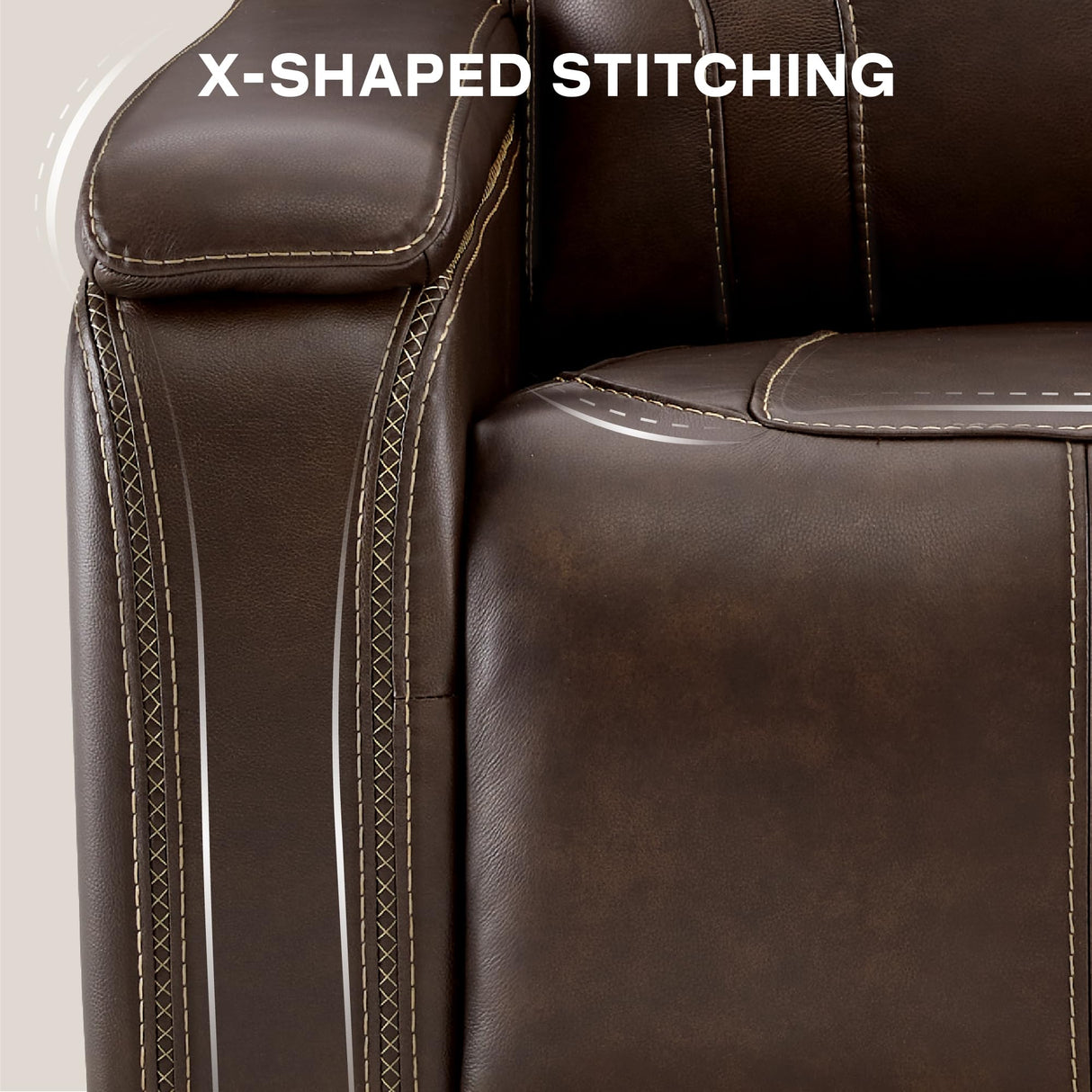 Watson & Whitely Genuine Leather Electric Recliner Chairs for Adults, Lay Flat Recliner with Power Headrest & Chargers for Living Room, Dark Brown Watson & Whitely