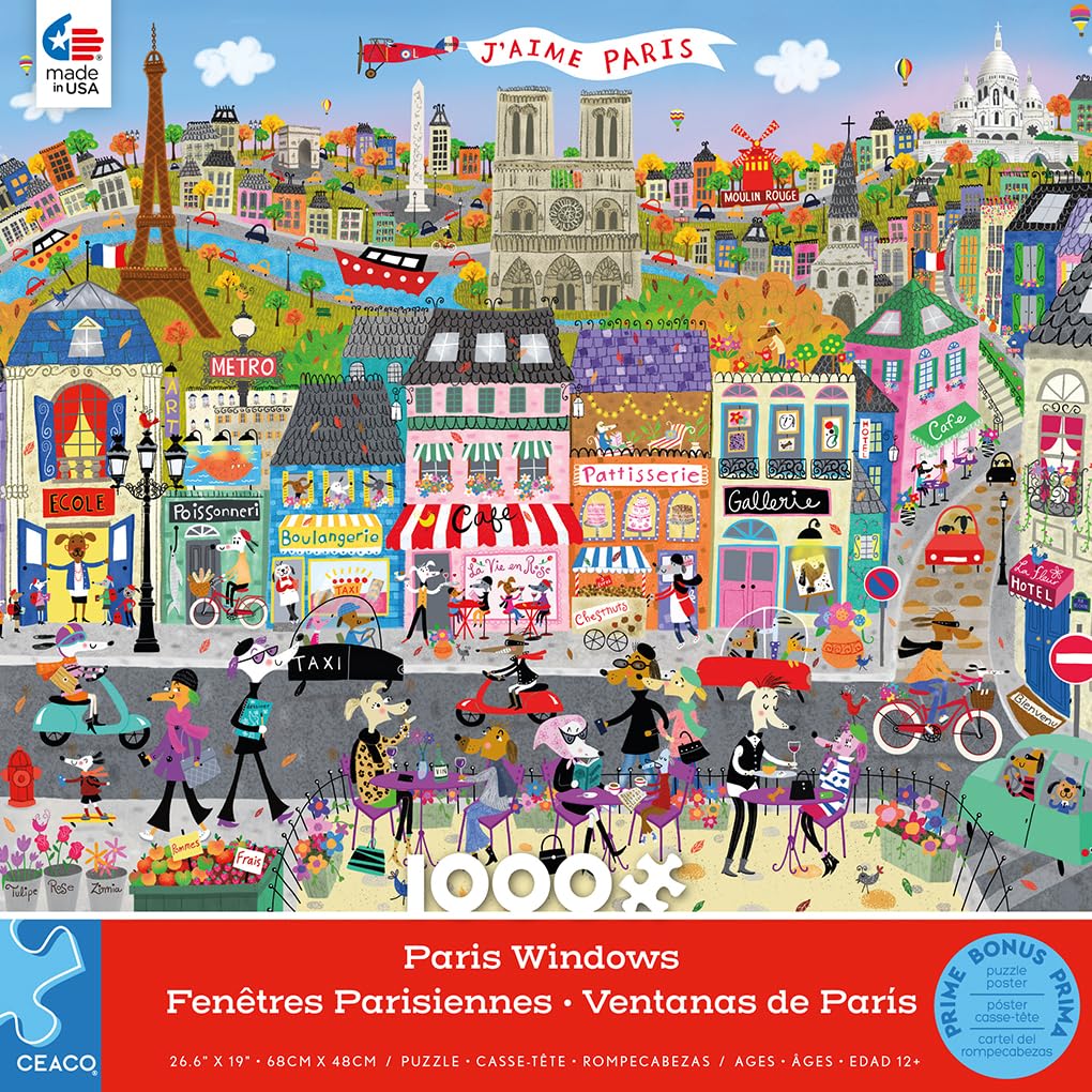 Ceaco - Shop Windows - Paris Windows - 1000 Piece Jigsaw Puzzle Ceaco
