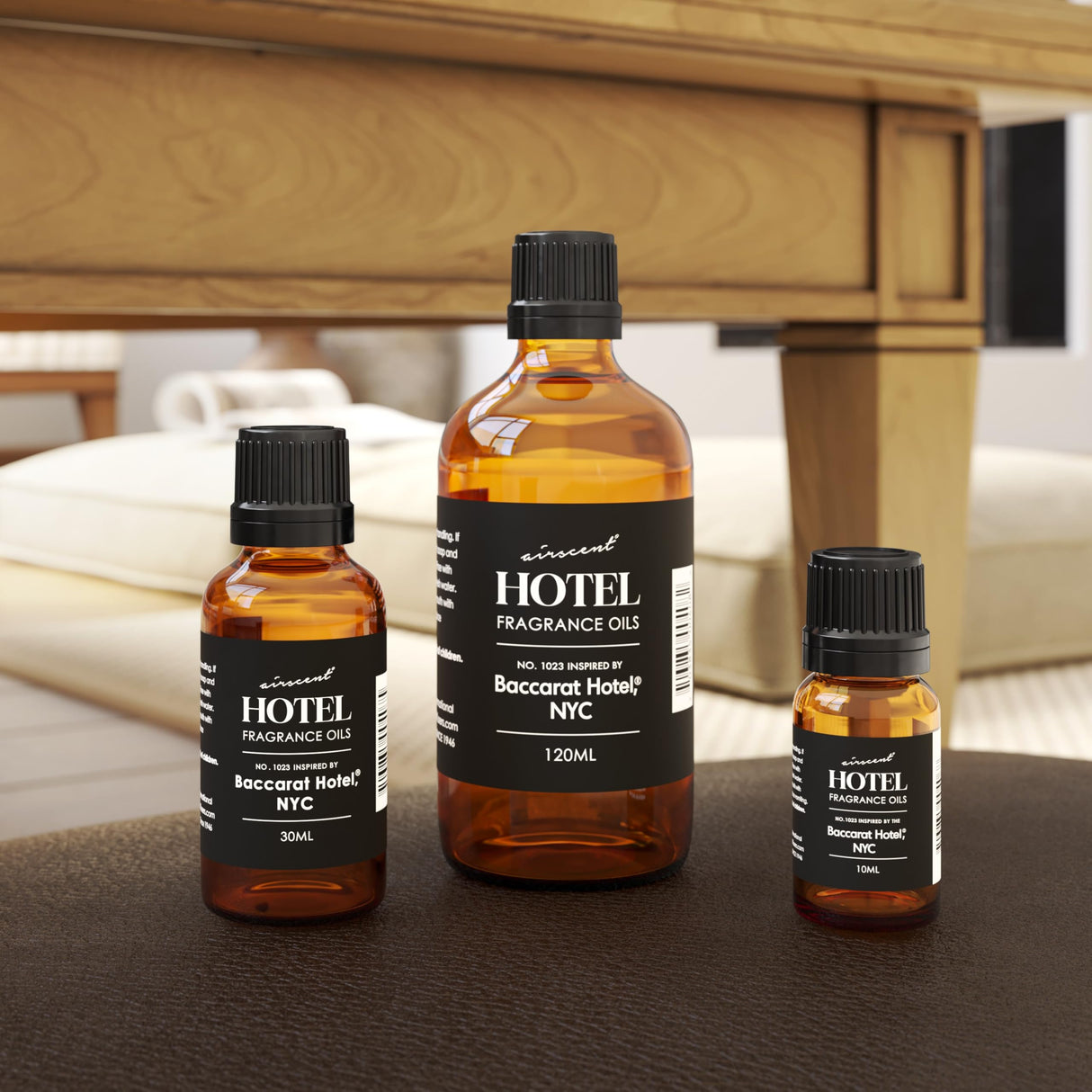 AirScent Hotel Diffuser Oil Inspired by The Baccarat Hotel Scent - Love Affair Fragrance Oil No. 1023 for Ultrasonic and Waterless Diffusers and Crafting - 10 mL, 0.34 fl oz Glass Bottle with Dropper Air-Scent