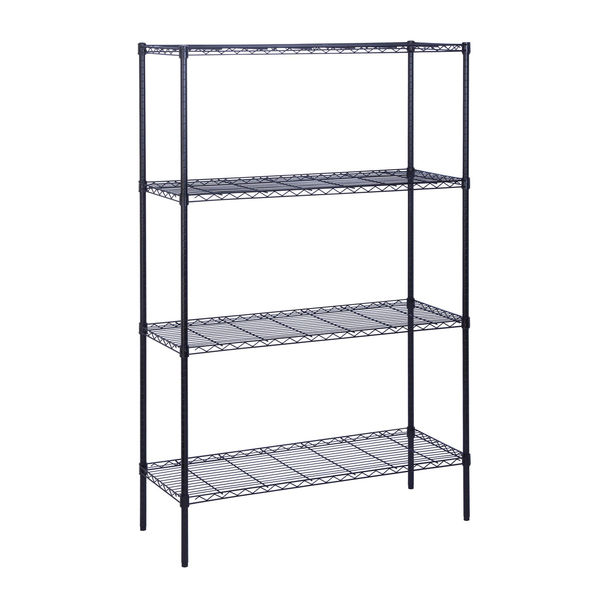 Honey-Can-Do 4-Tier Heavy Duty Adjustable Shelving Unit with 350-lb Weight Capacity Per Shelf, Black SHF-09688 Black Honey-Can-Do