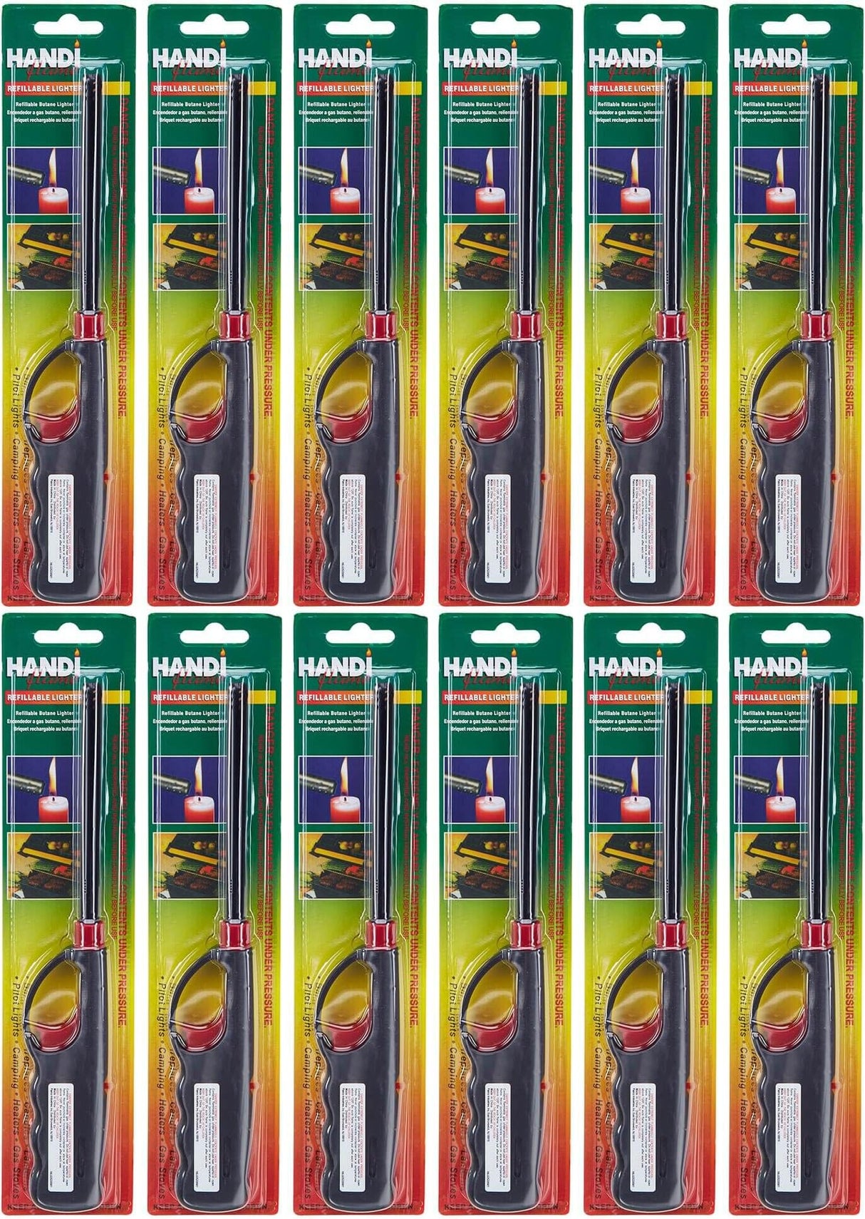 Handi Flame Brand Grill Lighters with Handi Flame Branded Packaging (12) Handi Flame