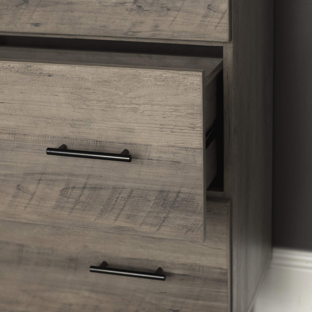 Walker Edison Mila Modern 6 Drawer Storage Buffet, 52 Inch, Grey Wash Walker Edison