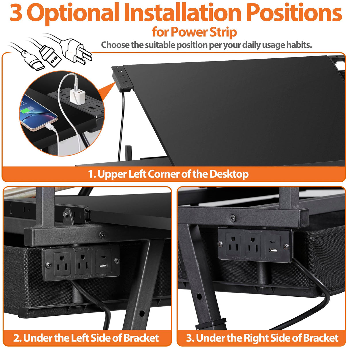 SUPER DEAL Adjustable Drafting Table Set with Charging Station, Tilting Drawing Desk Artist Desk with Stool Multifunctional Art Craft Workstation with 2 Storage Drawers for Home Office School SUPER DEAL
