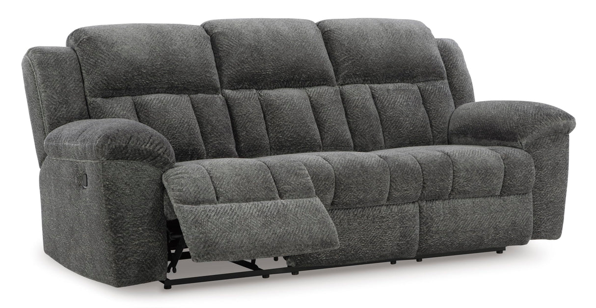 Signature Design by Ashley Frohn Contemporary Manual Reclining Sofa, Gray Signature Design by Ashley