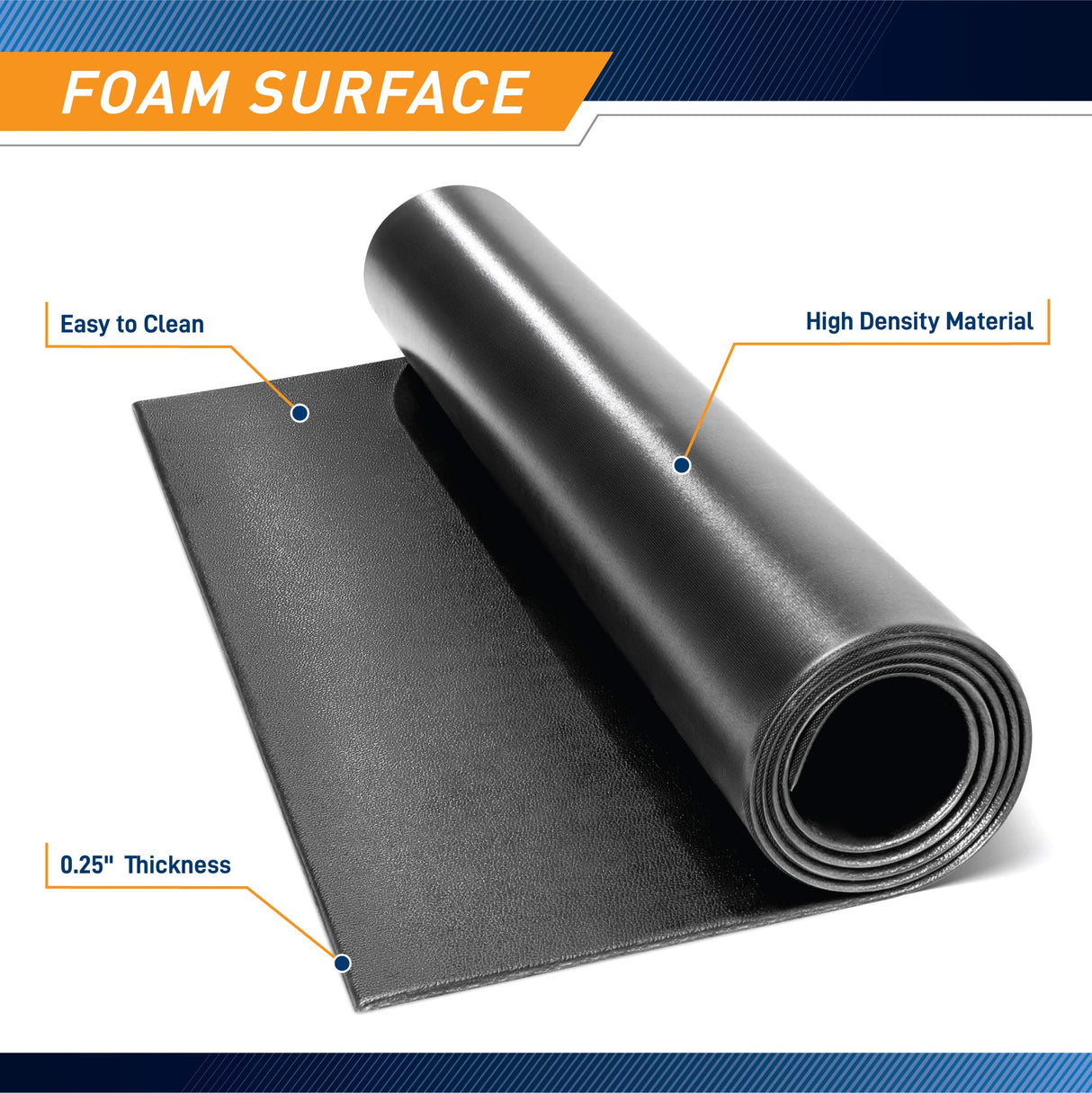 Marcy Fitness Equipment Mat and Floor Protector for Treadmills, Exercise Bikes, and Accessories Mat-366 (78" x 36" x 0.25" Thickness) , Black MARCY