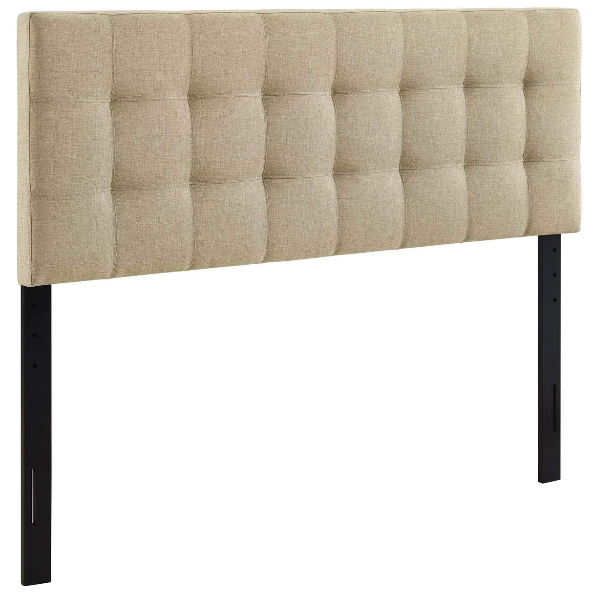 Modway Lily Tufted Linen Fabric Upholstered Queen Headboard in Beige Modway