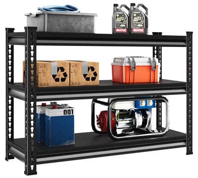 Rufokisa 3-Tier Heavy Duty Garage Shelving, 36" Metal Shelving Unit, 1320 lbs Load Capacity, Industrial Style, 40"W x 18"D x 36"H