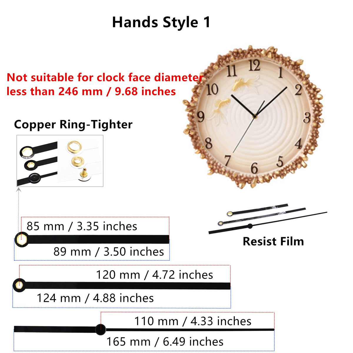 Youngtown 12888 Pendulum Type Movement Step Clock Accessory Quartz DIY Movement Kits,1/2 Inch Maximum Dial Thickness, 9/10 Inch Total Shaft Length. TIKROUND