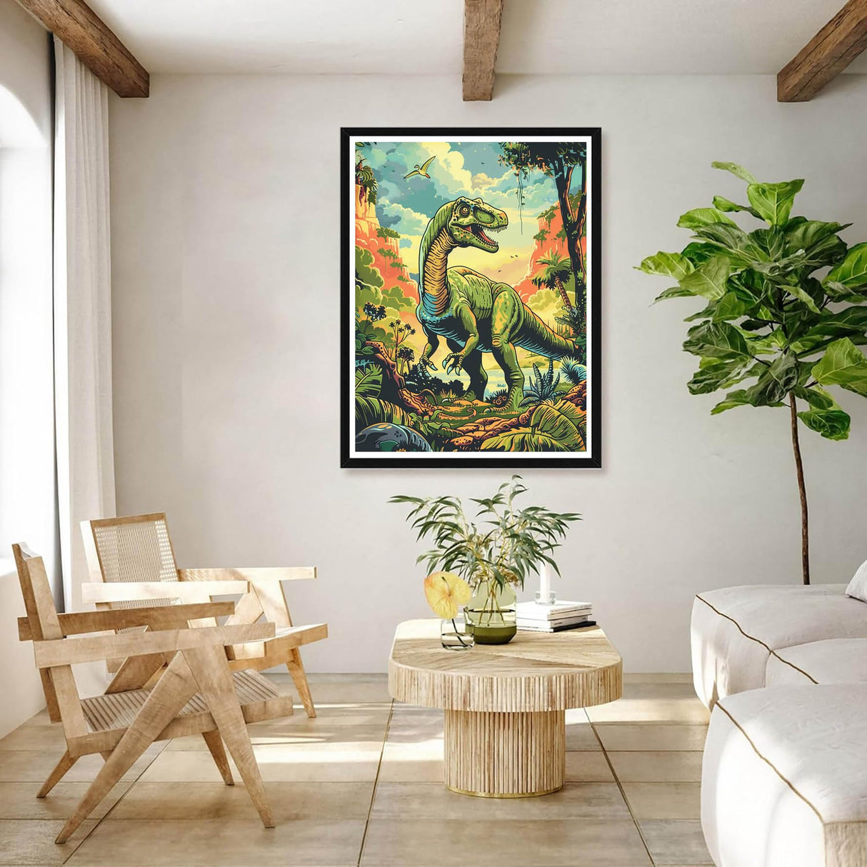 Bimkole 5D Diamond Art Kits for Adults Dinosaurs, Full Drill DIY Rhinestone Embroidery Set Paint with Diamonds Art Forest Animals by Number Kits Cross Stitch Home Wall Craft Decor 12x16 Inch Bimkole