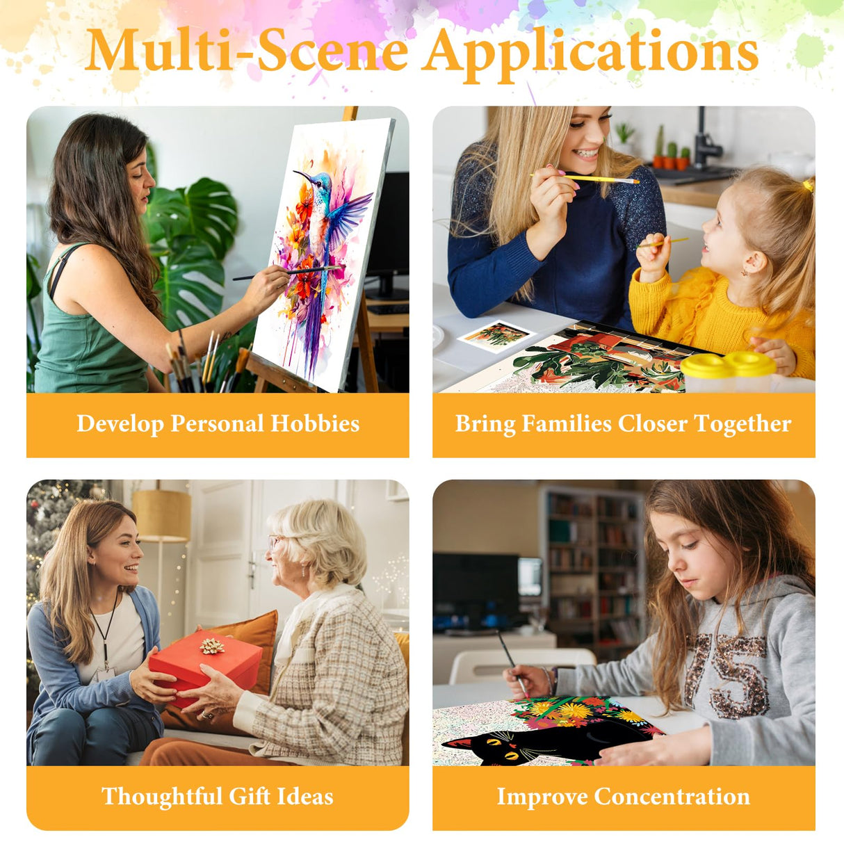 Framed Paint by Numbers Kit for Adults Beginner Hummingbird, Adult Paint by Number Kits on Canvas Framed Bird, DIY Acrylic Oil Painting by Numbers with Frame, Perfect for Home Decor Gift 8 X 12 Inch Okarina