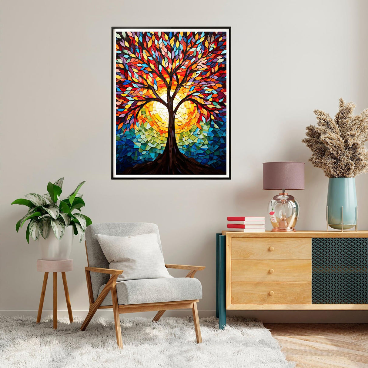 SKRYUIE Paint by Numbers Kits for Adults Tree, Acrylic Botany Oil Paint by Numbers for Adults Beginner Canvas with Brushes Paintwork Art Crafts for Home Decor 16x20 inch n8 SKRYUIE