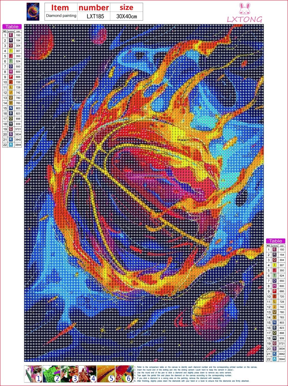 LXTONG Sport Basketball Diamond Painting Set, Flame Basketball Diamond Painting for Adult, Ball Diamond Arts and Crafts Wall Decor for Ball Enthusiasts (16 X 12 Inches) LXTONG