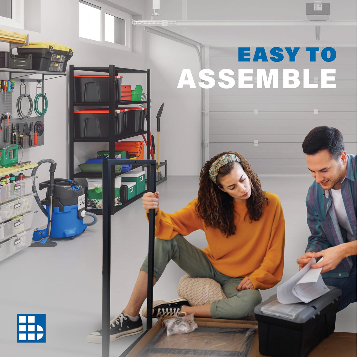 Borroughs 72" x 34" Adjustable Workbench, Stainless Steel Top, Heavy-Duty Workstation with 2000 LB Capacity for Warehouse, Automotive, Garage, Education, Lab, Government, Office, and Home; Black Borroughs