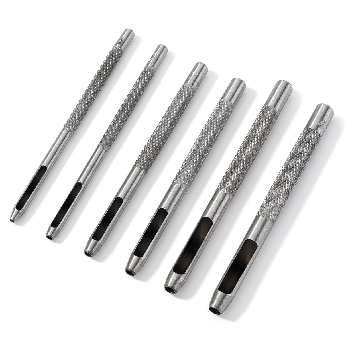 UNCO- Hollow Leather Hole Punch Set, 6 pcs, Steel, Leather Hole Punch Tool, Leather Punch Tool, Hole Punch for Leather Punch Set, Hollow Punch Set, Gasket Hole Punch Set, Hollow Hole Punch Set UNCO
